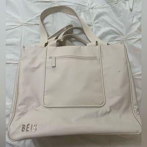 BEIS East to West tote in beige. EUC